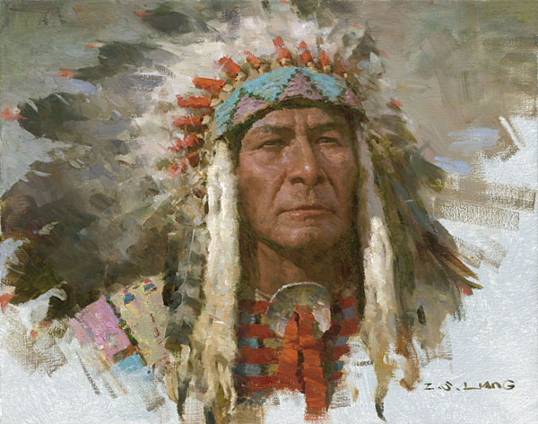 "Leader of the Tribe" Z. S. Liang Smallwork Canvas Edition